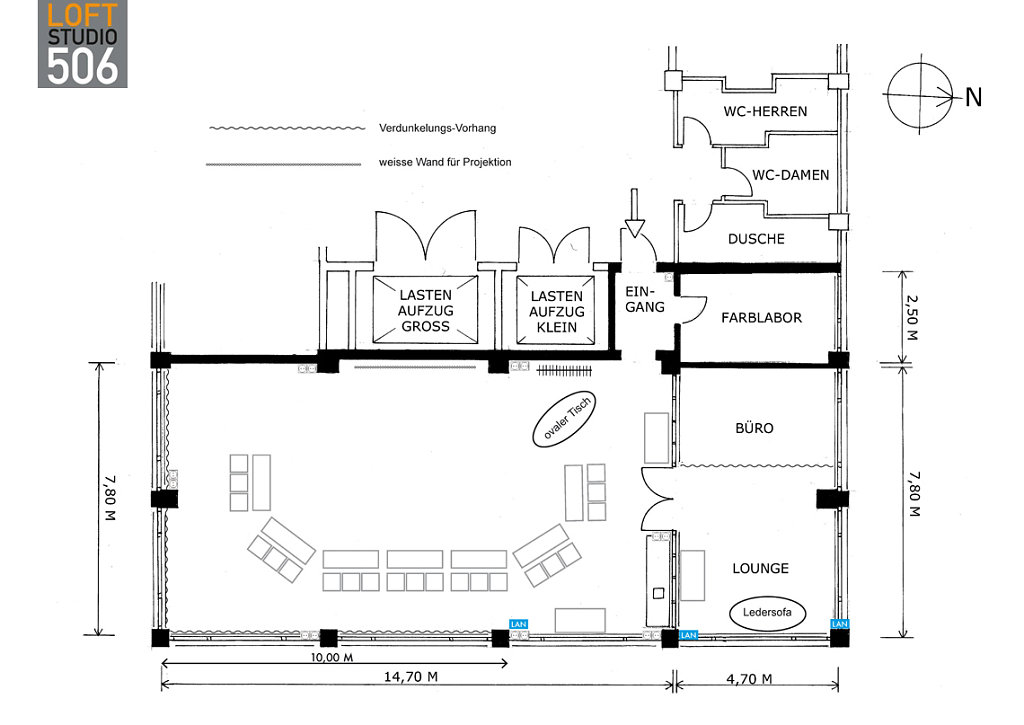 Grundriss Loft506 Seminar & Workshop