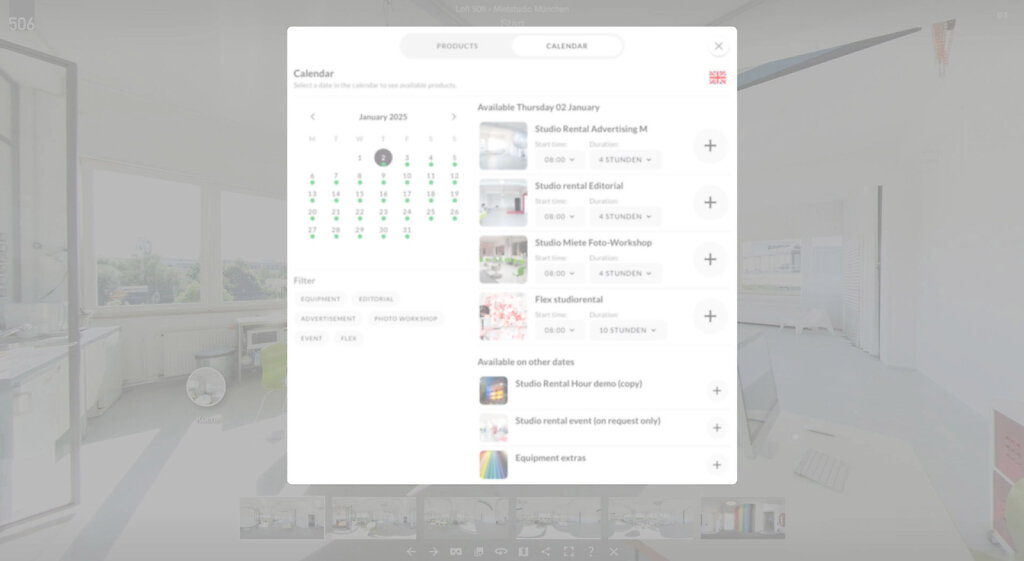Online-Buchungs Kalender