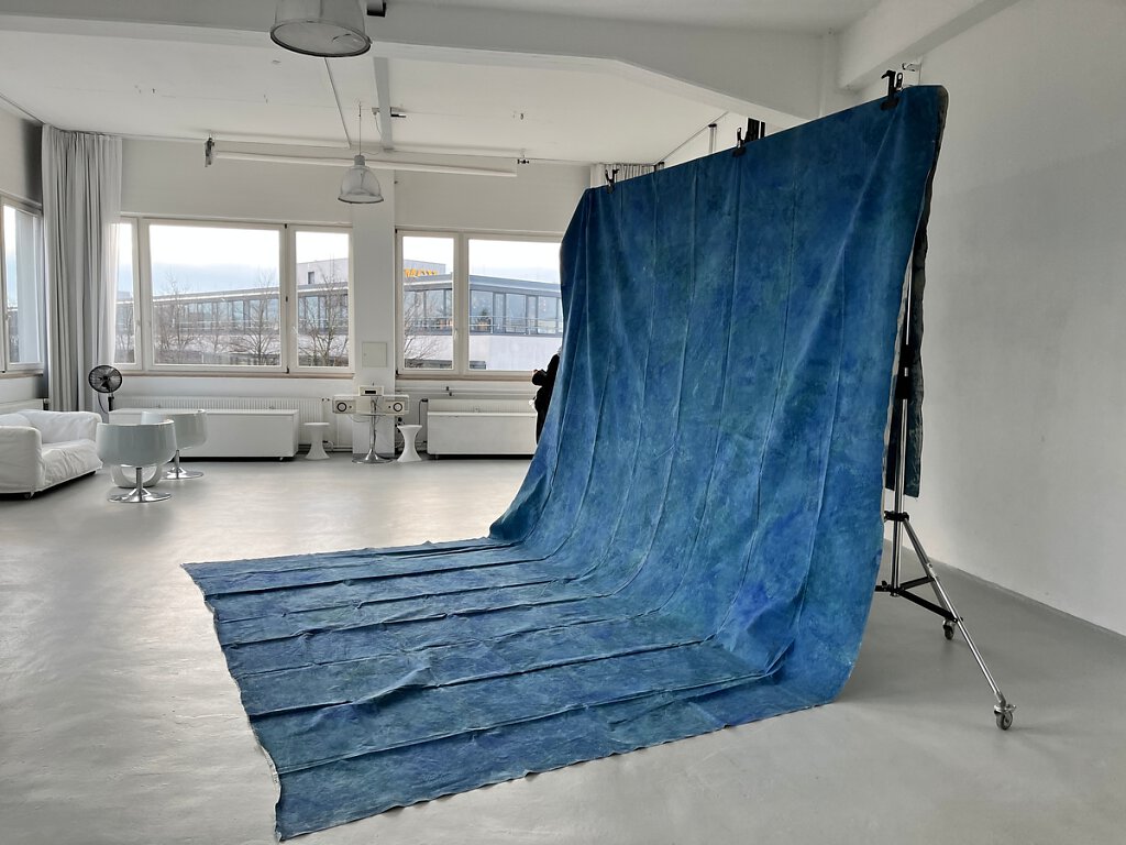 Stoffhintergrund blau